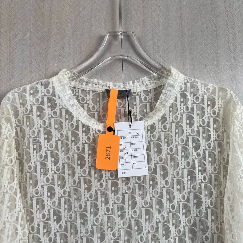 Dior Dior Sheer Lace Long Sleeve Top Size US M / EU 48-50 / 2 - 2 Thumbnail
