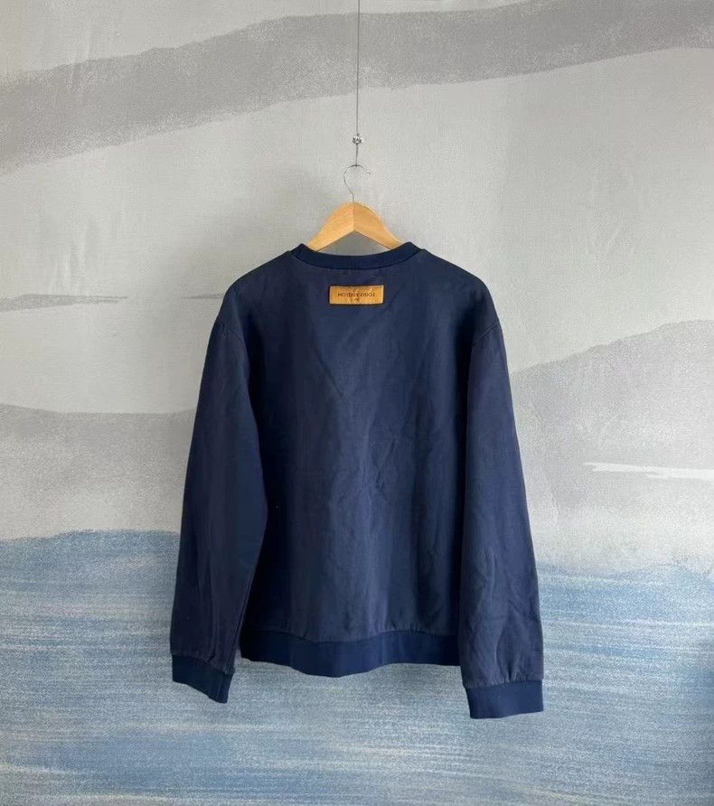 Louis Vuitton Louis Vuitton Deep Blue Embroidered Sweatshirt Size US XL / EU 56 / 4 - 3 Thumbnail