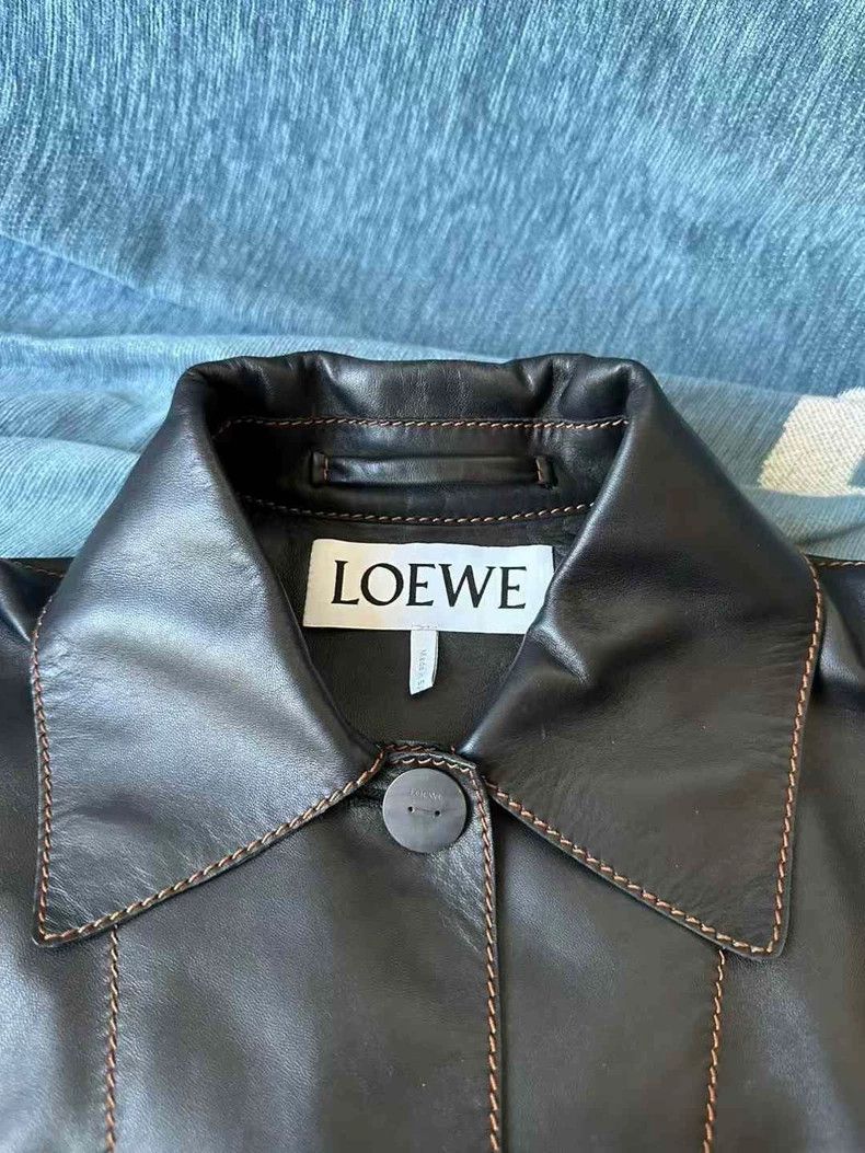 Loewe Loewe Black and White Short Leather Jacket Size US S / EU 44-46 / 1 - 3 Thumbnail