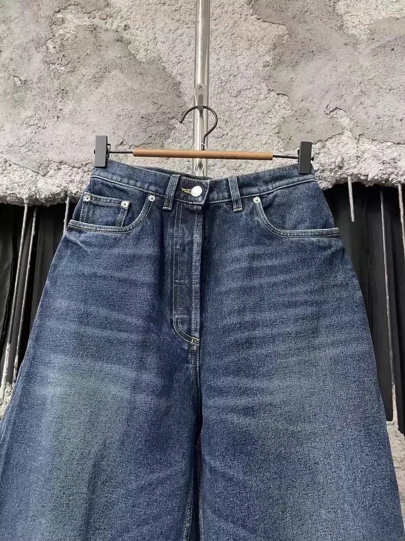 Prada Prada Denim Pants with Metal Triangle Logo Size US 26 / EU 42 - 3 Thumbnail