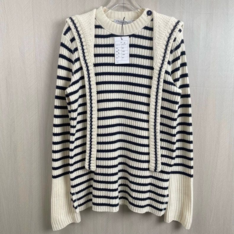 Dior Christian Dior Striped Knit Sweater in Black and White Size US M / EU 48-50 / 2 - 2 Thumbnail