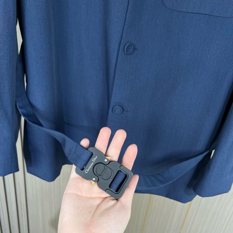 Dior Dior Deep Blue Wool Suit Jacket Size US XXL / EU 58 / 5 - 5 Thumbnail