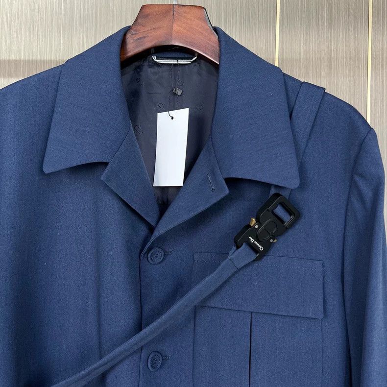 Dior Dior Deep Blue Wool Suit Jacket Size US XXL / EU 58 / 5 - 2 Thumbnail
