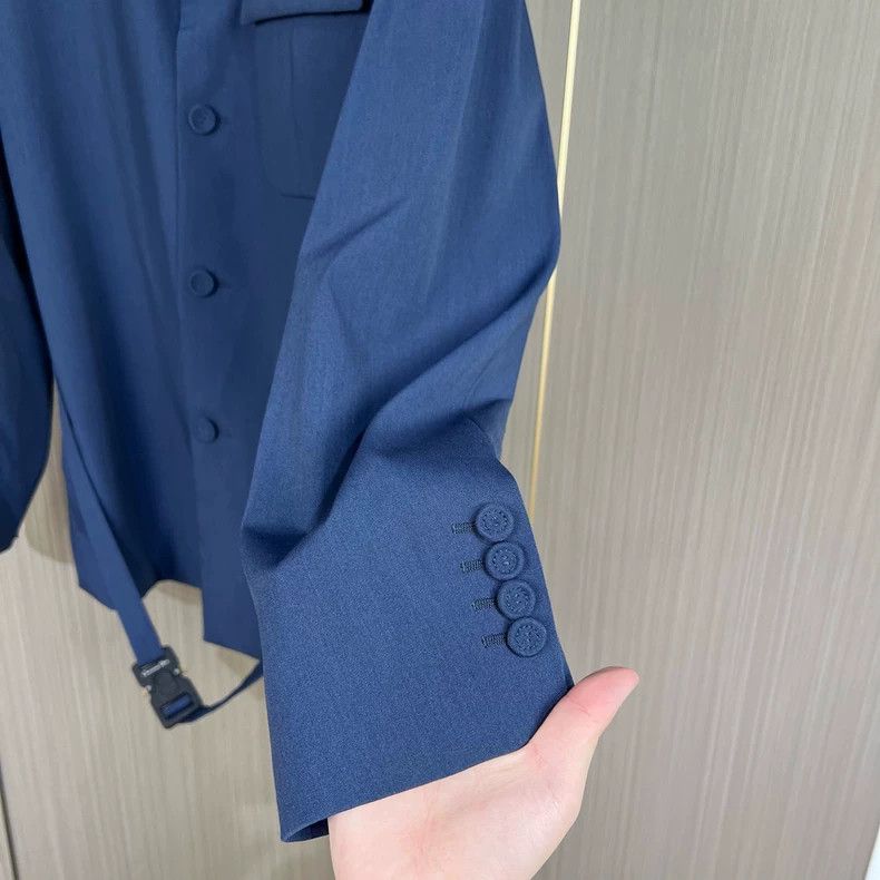 Dior Dior Deep Blue Wool Suit Jacket Size US XXL / EU 58 / 5 - 4 Thumbnail