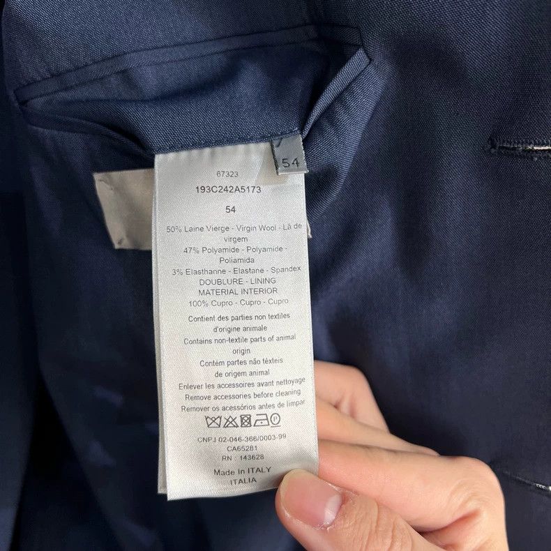 Dior Dior Deep Blue Wool Suit Jacket Size US XXL / EU 58 / 5 - 6 Thumbnail