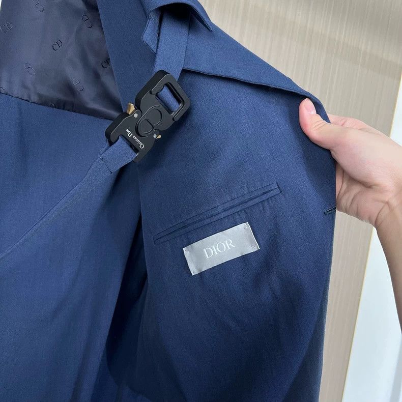 Dior Dior Deep Blue Wool Suit Jacket Size US XXL / EU 58 / 5 - 8 Thumbnail