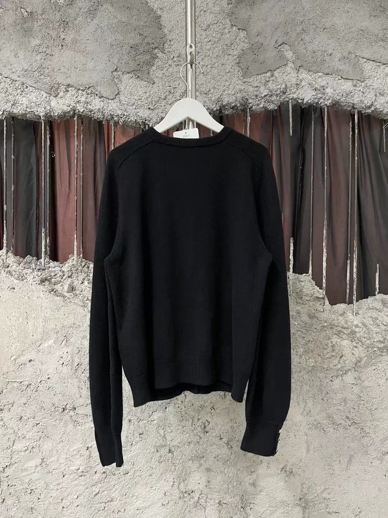 Gucci Gucci Black Wool Cardigan with Gold Buttons Size US M / EU 48-50 / 2 - 2 Thumbnail