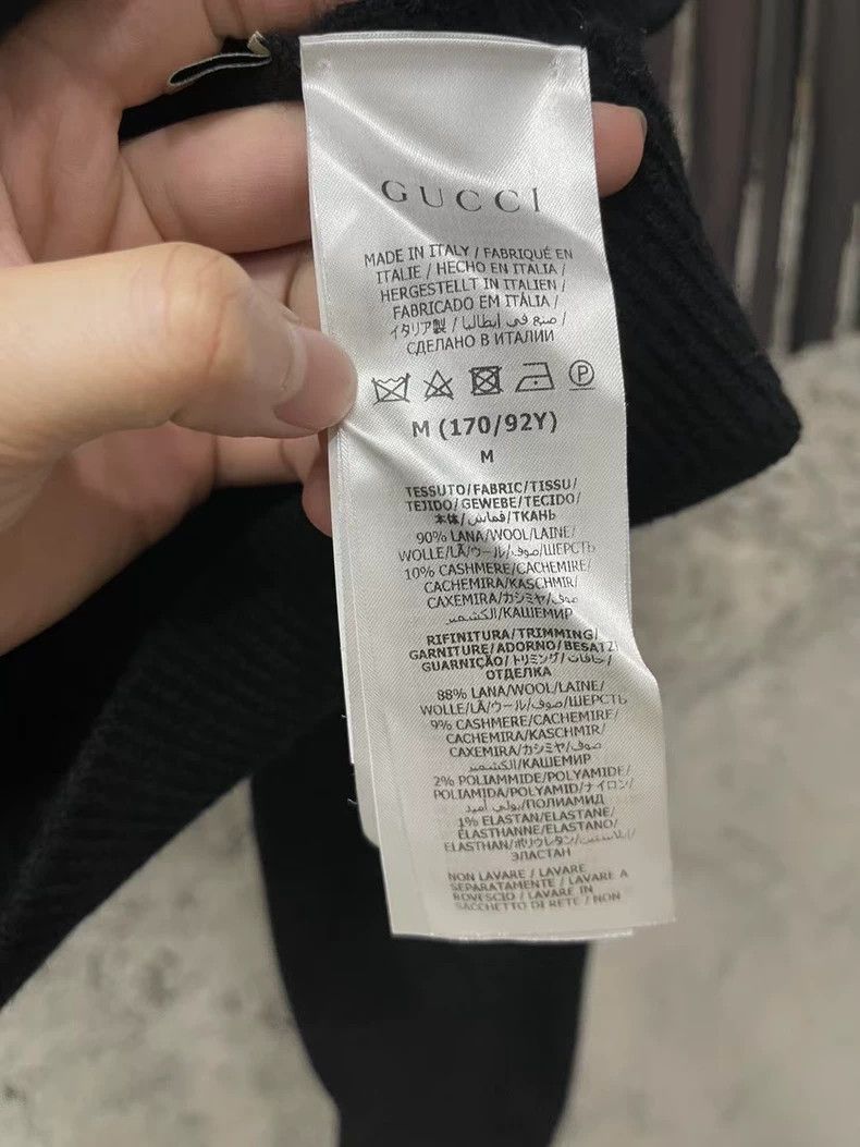 Gucci Gucci Black Wool Cardigan with Gold Buttons Size US M / EU 48-50 / 2 - 7 Thumbnail