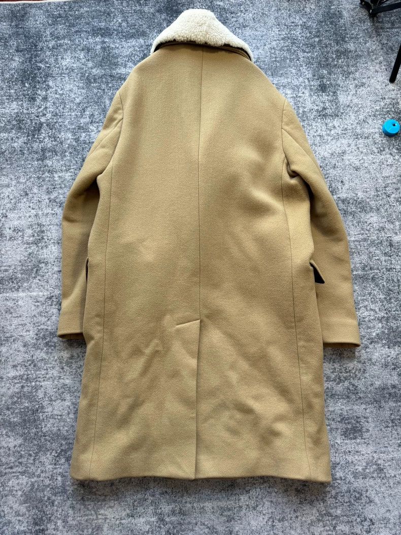 Loewe Loewe Khaki Wool Coat with Shearling Collar Size US XL / EU 56 / 4 - 4 Thumbnail