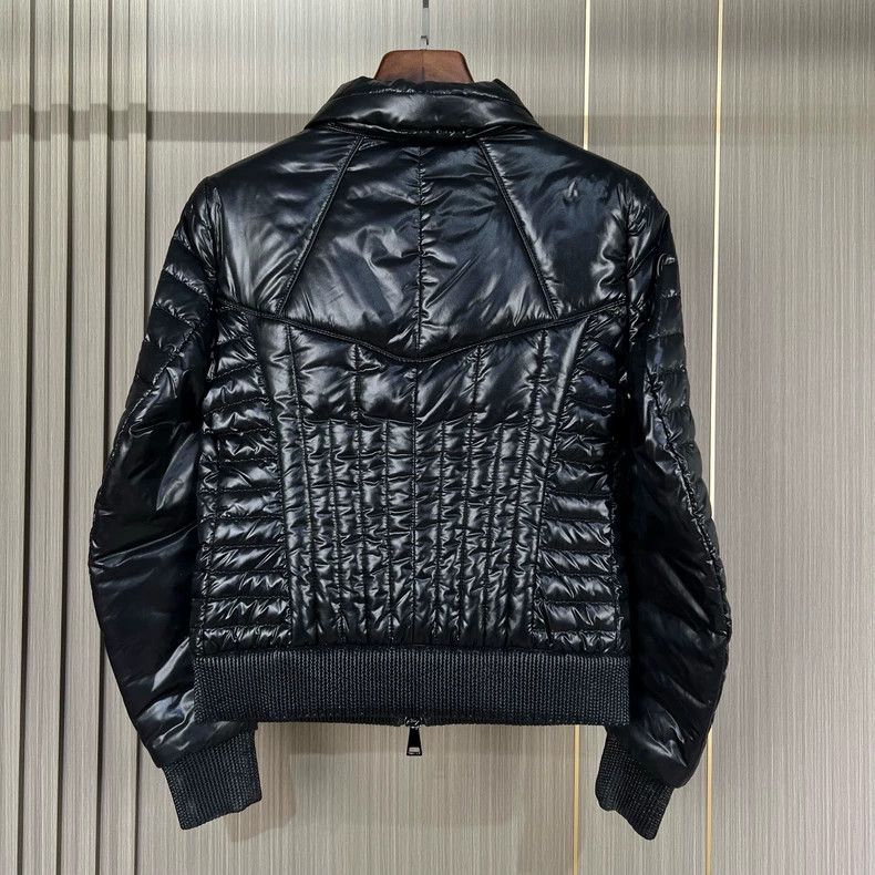 Moncler Moncler Black Embroidered Logo Down Jacket Size US XS / EU 42 / 0 - 2 Thumbnail