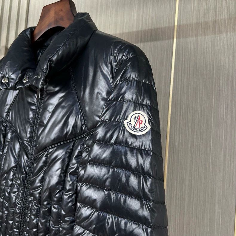 Moncler Moncler Black Embroidered Logo Down Jacket Size US XS / EU 42 / 0 - 4 Thumbnail