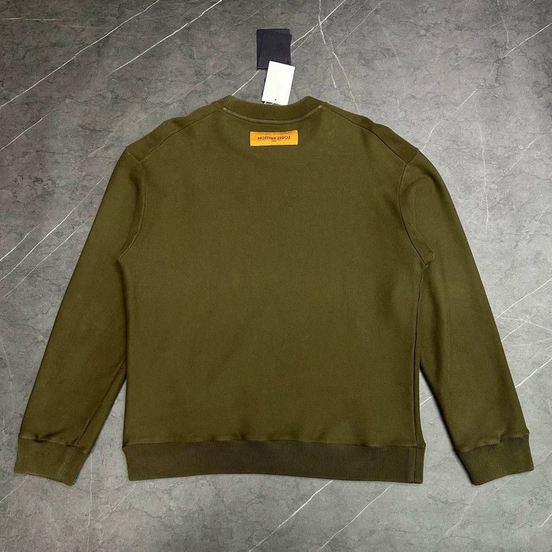 Louis Vuitton Louis Vuitton Military Green Sweatshirt with Logo Size US L / EU 52-54 / 3 - 2 Thumbnail
