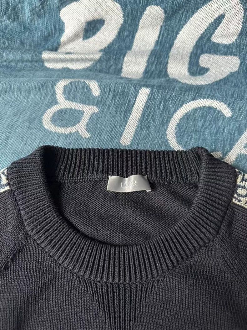 Dior Dior Navy Blue Side Logo Sweater Size US XXL / EU 58 / 5 - 3 Thumbnail