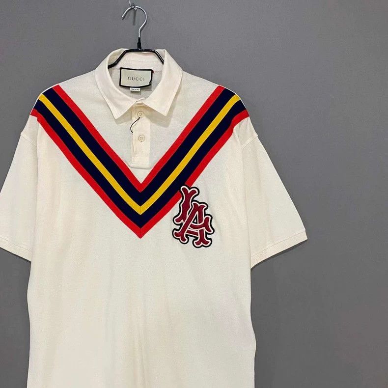 Gucci Gucci MLB Striped Short Sleeve Polo Shirt Size US S / EU 44-46 / 1 - 2 Thumbnail