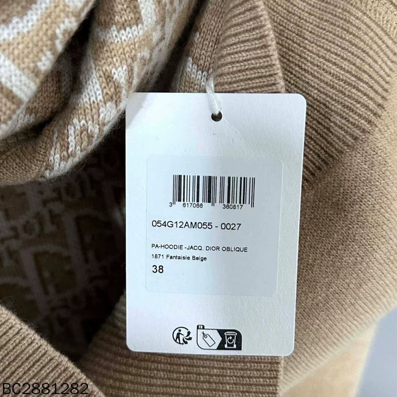 Dior Beige Cashmere Zip Hoodie with Logo Lining Size US M / EU 48-50 / 2 - 7 Thumbnail