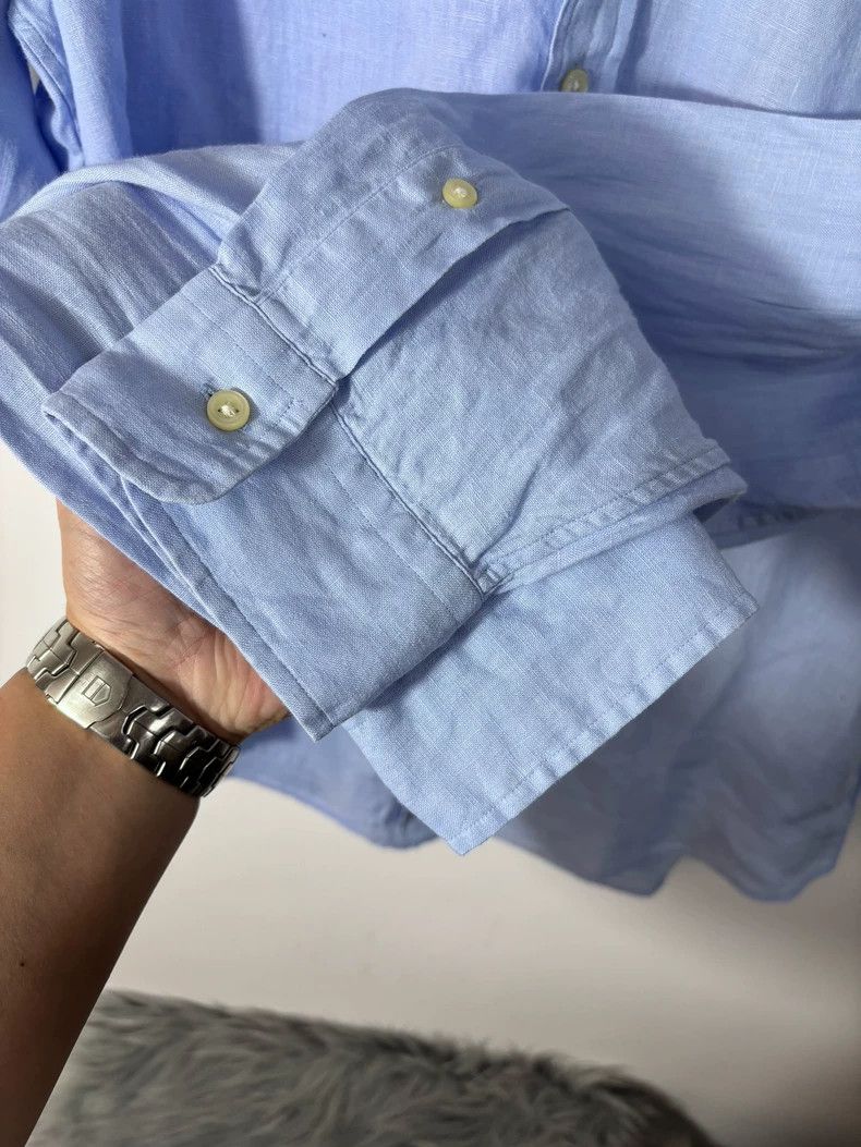 Ralph Lauren Light Blue Linen Ralph Lauren Shirt Size US L / EU 52-54 / 3 - 3 Thumbnail