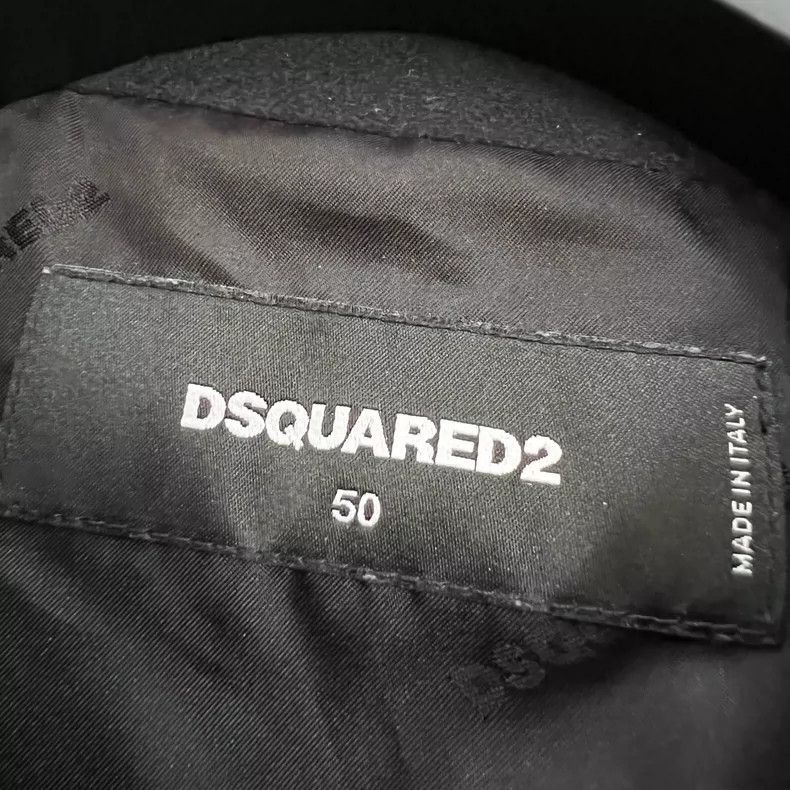 Dsquared2 DSQUARED2 Navy Color Collared Jacket Size 50 Size US L / EU 52-54 / 3 - 3 Thumbnail