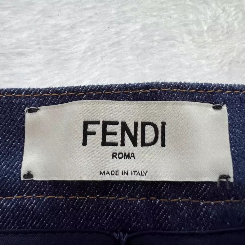 Fendi Fendi Dark Blue Denim Skirt Size 44 Size US 44 / EU 60 - 4 Thumbnail