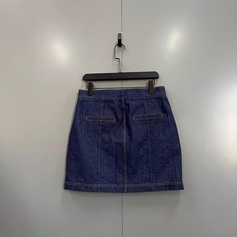 Fendi Fendi Dark Blue Denim Skirt Size 44 Size US 44 / EU 60 - 2 Thumbnail