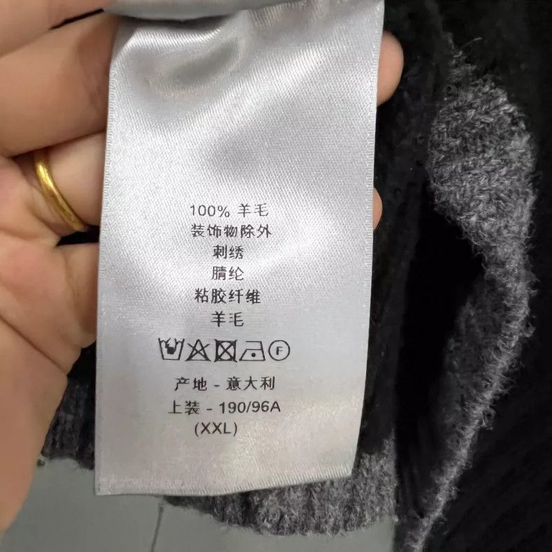 Dior Dior Black Logo Embroidered Knit Sweater XXL Size US XXL / EU 58 / 5 - 5 Thumbnail