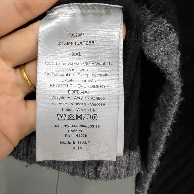 Dior Dior Black Logo Embroidered Knit Sweater XXL Size US XXL / EU 58 / 5 - 6 Thumbnail
