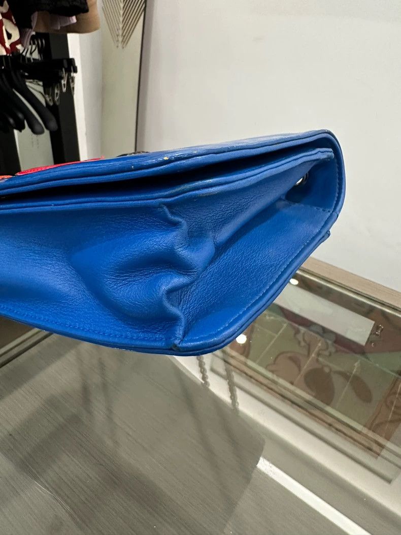 Chanel Chanel Blue Patent Shoulder Bag with Logo Size ONE SIZE - 8 Thumbnail