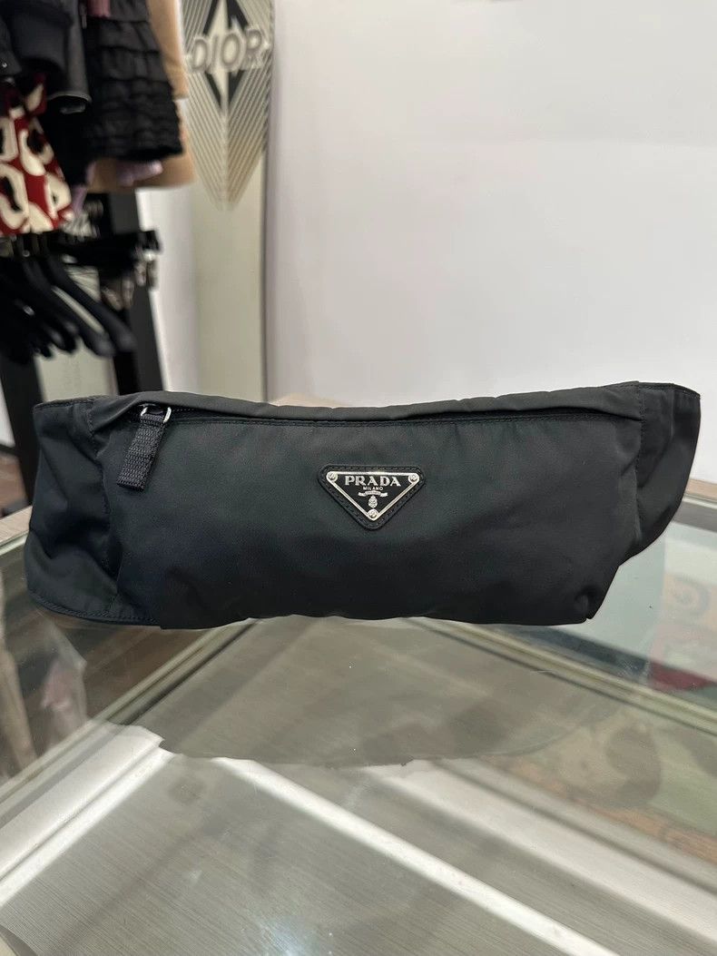 Prada Prada Black Nylon Waist Bag 26cm Genuine Size ONE SIZE - 2 Thumbnail