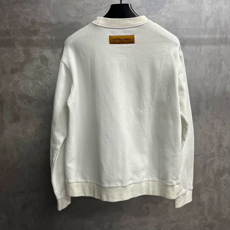 Louis Vuitton Louis Vuitton White Floral Print Sweatshirt Size US M / EU 48-50 / 2 - 5 Thumbnail