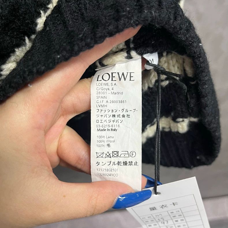 Loewe Black and White Striped High Neck Knit Sweater Size US M / EU 48-50 / 2 - 3 Thumbnail
