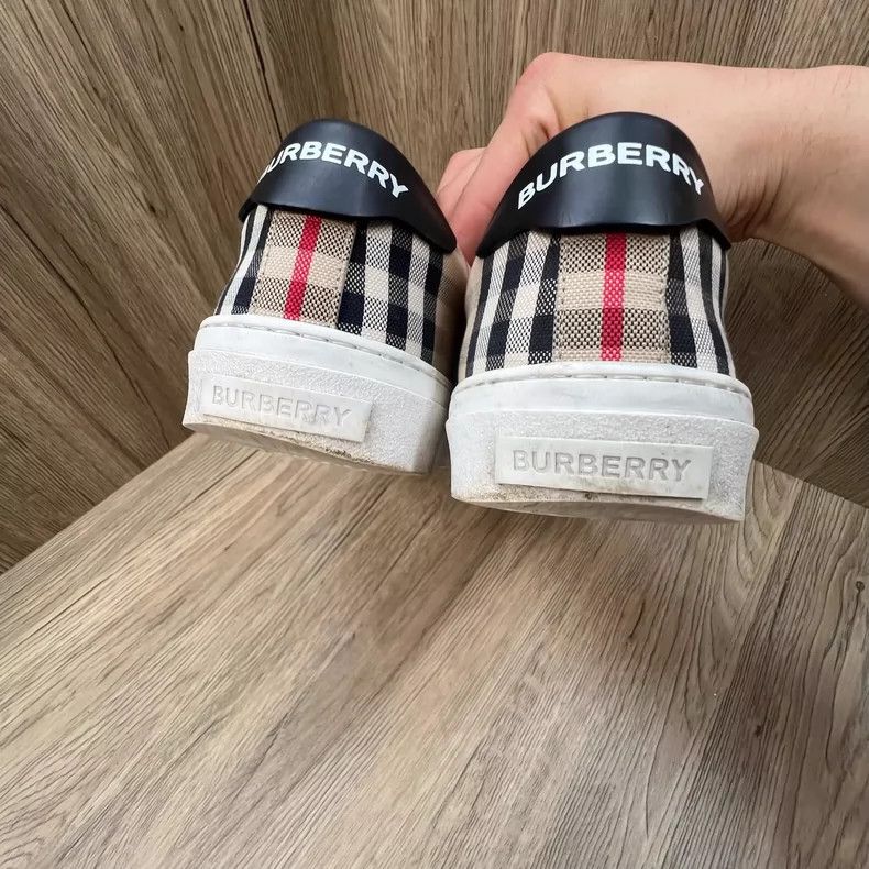 Burberry Burberry Check Canvas Sneakers Size 42 Size US 9 / EU 42 - 3 Thumbnail