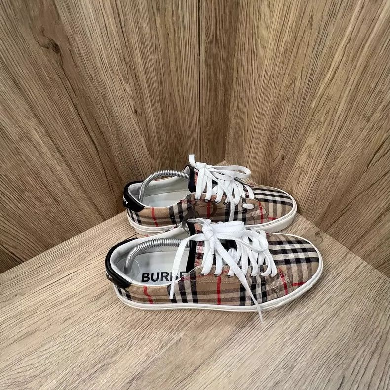 Burberry Burberry Check Canvas Sneakers Size 42 Size US 9 / EU 42 - 6 Thumbnail