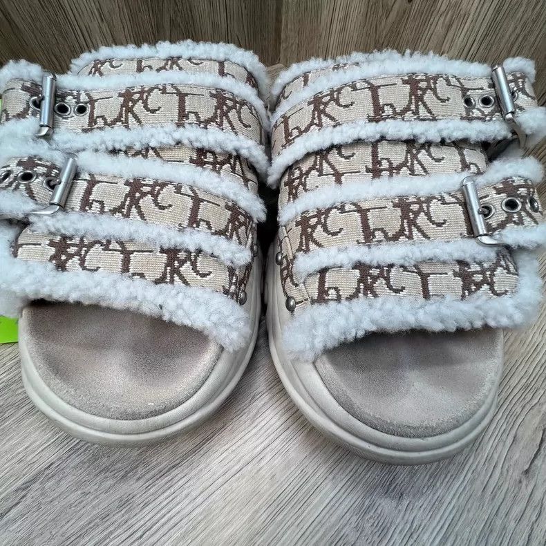 Dior Dior Plush Slip-On Slippers Size 44 Size US 10 / EU 43 - 2 Thumbnail