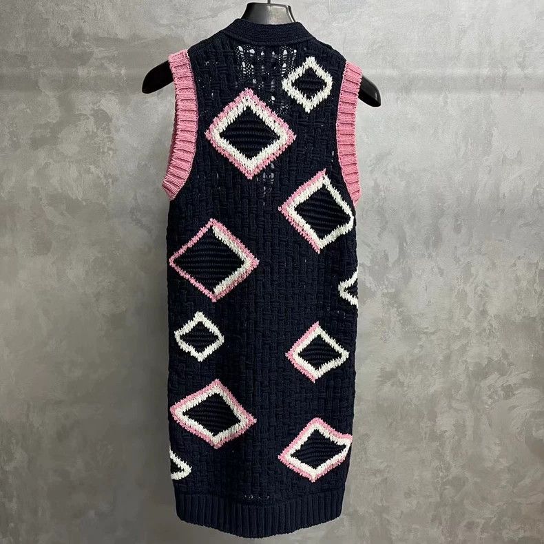 Chanel Chanel Long Knit Vest with Color Blocks Size US S / EU 44-46 / 1 - 2 Thumbnail