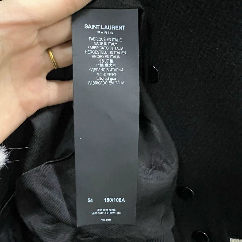 Saint Laurent Paris Saint Laurent Black and White Baseball Jacket Size US L / EU 52-54 / 3 - 3 Thumbnail