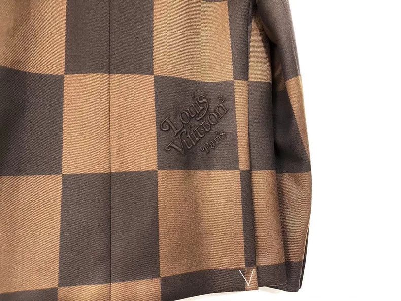 Louis Vuitton Louis Vuitton Checkered Embroidered Suit Jacket Size US L / EU 52-54 / 3 - 4 Thumbnail