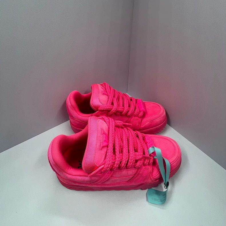 Louis Vuitton LV Pink Trainer Sneakers Size 41.5 Size US 9.5 / EU 42-43 - 4 Thumbnail