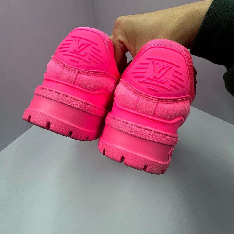 Louis Vuitton LV Pink Trainer Sneakers Size 41.5 Size US 9.5 / EU 42-43 - 6 Thumbnail