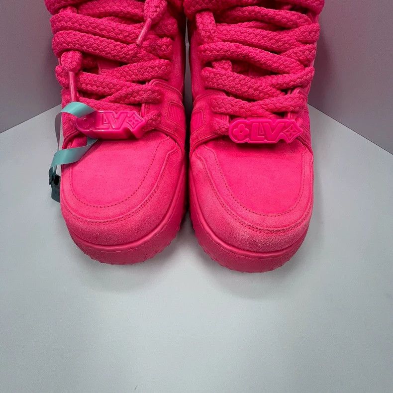 Louis Vuitton LV Pink Trainer Sneakers Size 41.5 Size US 9.5 / EU 42-43 - 3 Thumbnail