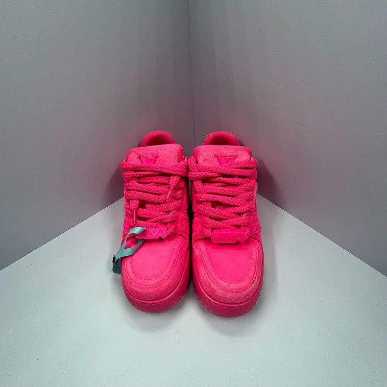 Louis Vuitton LV Pink Trainer Sneakers Size 41.5 Size US 9.5 / EU 42-43 - 5 Thumbnail