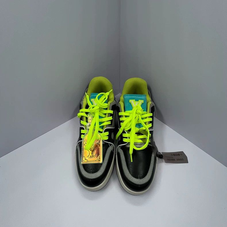 Louis Vuitton LV Trainer Sneakers in Blue and Black Color Size US 8.5 / EU 41-42 - 2 Thumbnail