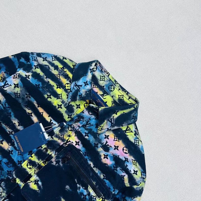 Louis Vuitton Louis Vuitton Colorful Denim Shirt Size XL Size US XL / EU 56 / 4 - 3 Thumbnail