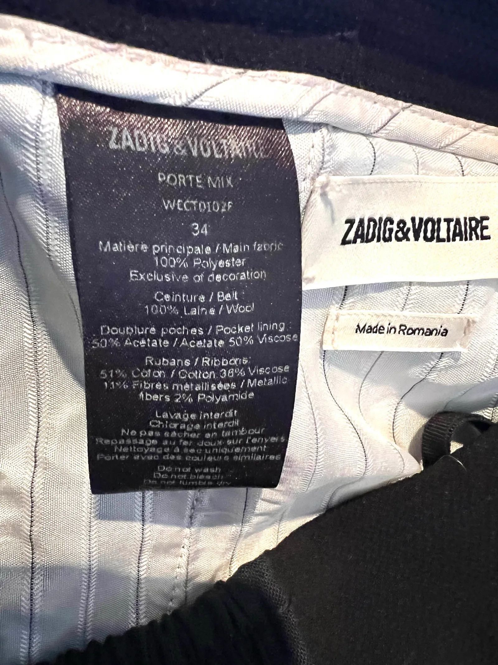 Zadig & Voltaire Zadig & Voltaire Pants Size 25" / US 0 / IT 36 - 2 Thumbnail