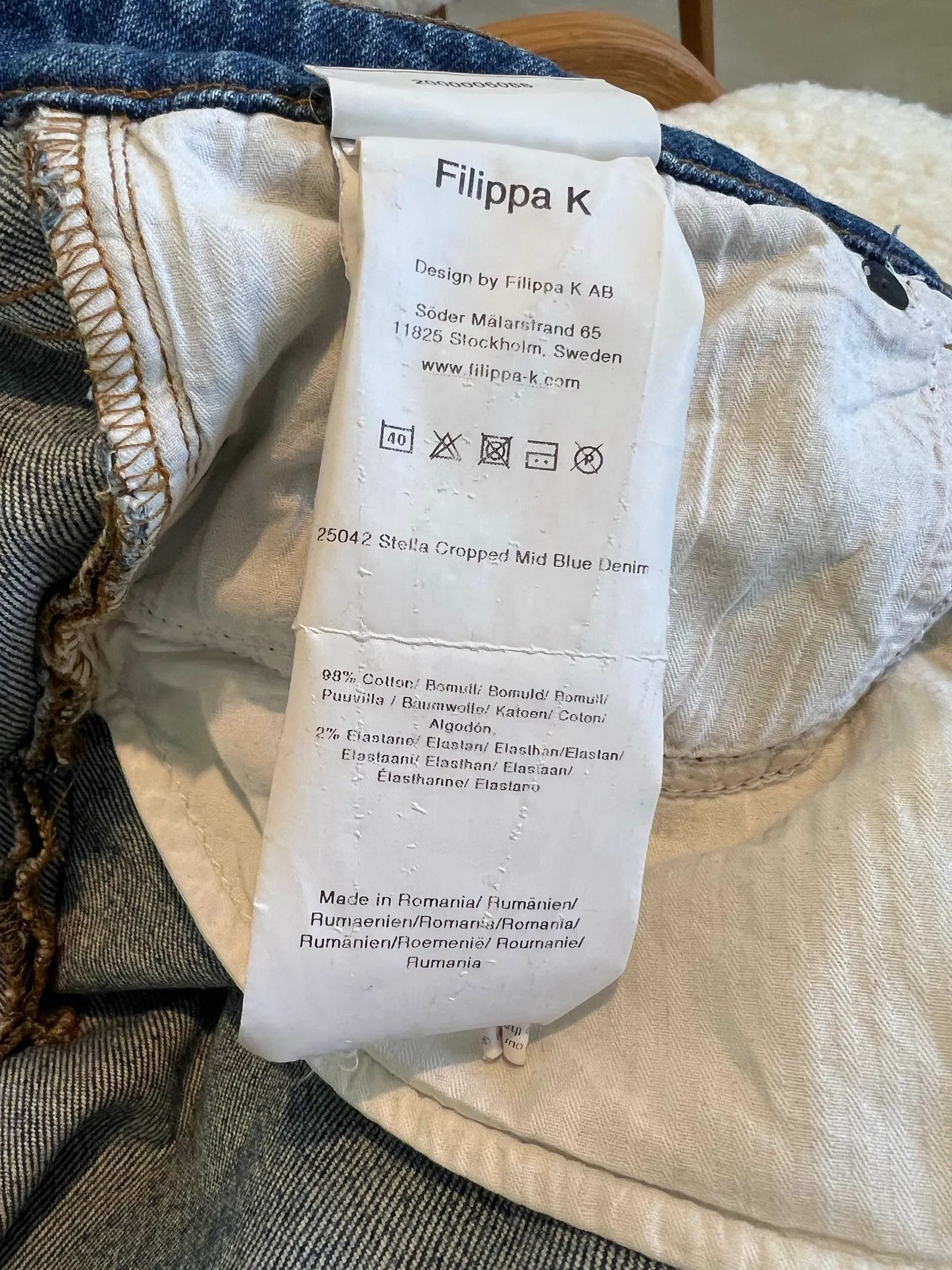 Filippa K Filippa K, Stella Cropped Mid Blue Denim Jeans Size 27" / US 4 / IT 40 - 3 Thumbnail