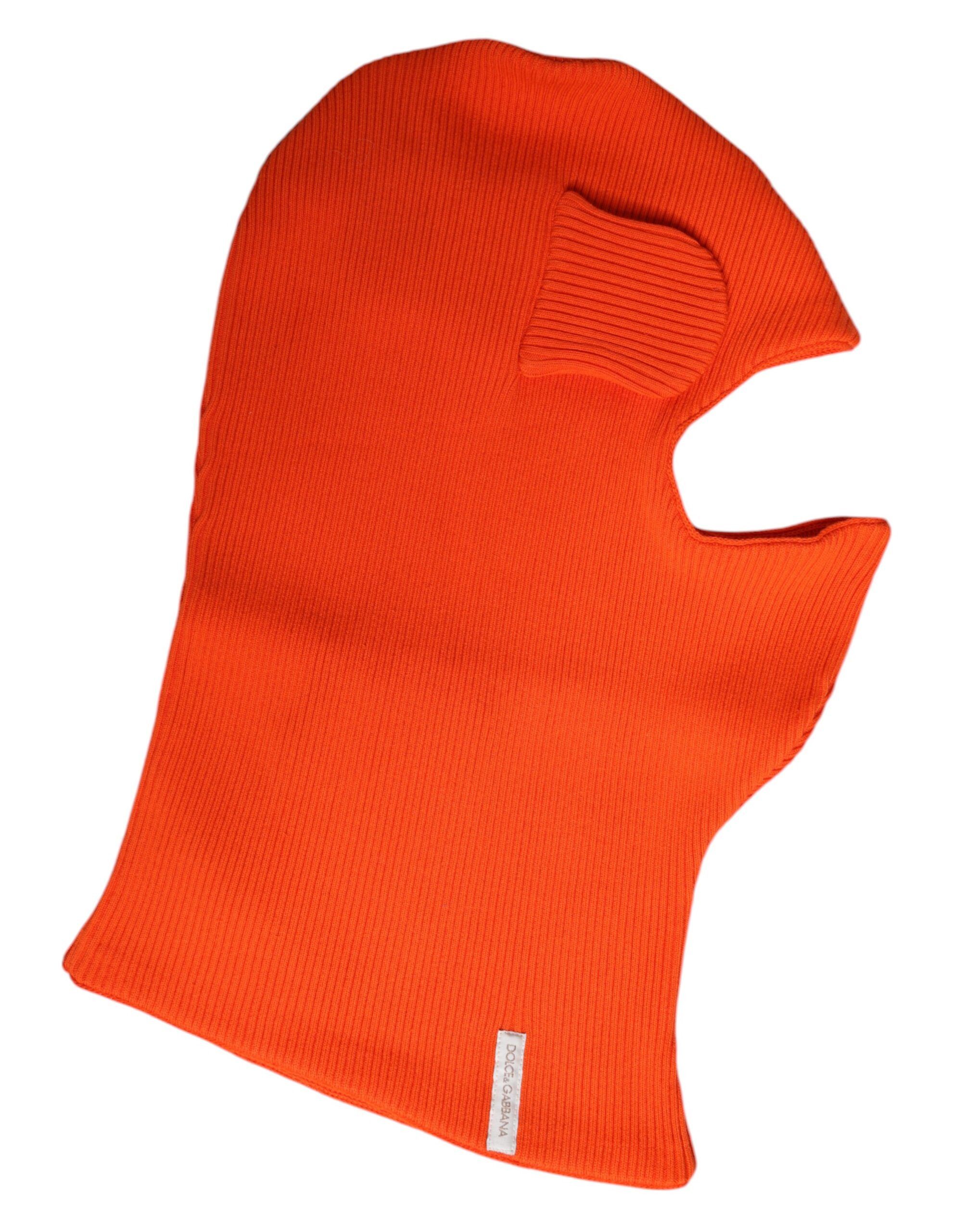 Dolce & Gabbana Orange Cotton Whole Head Wrap Balaclava Men's Hat Size ONE SIZE - 2 Thumbnail