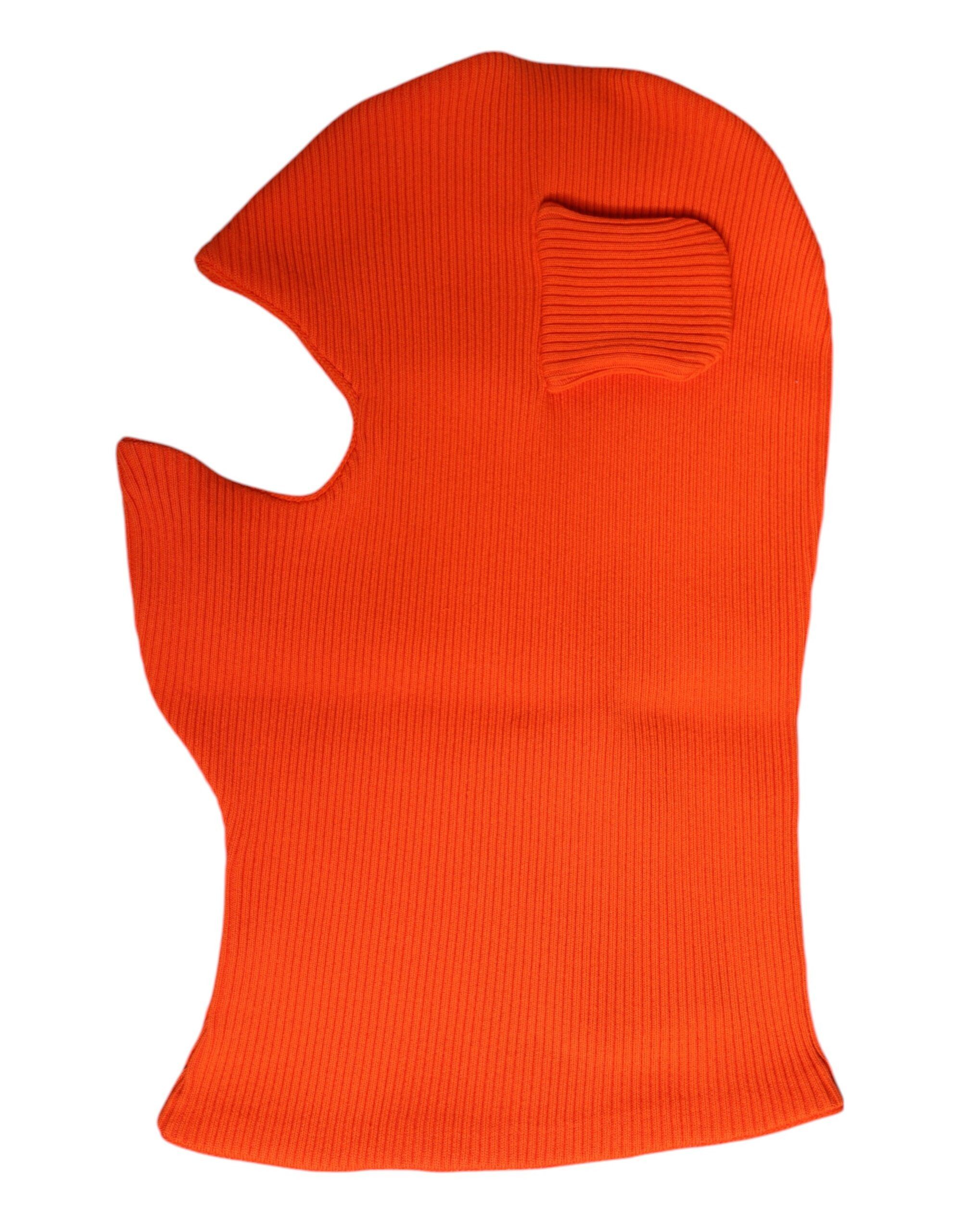 Dolce & Gabbana Orange Cotton Whole Head Wrap Balaclava Men's Hat Size ONE SIZE - 3 Thumbnail