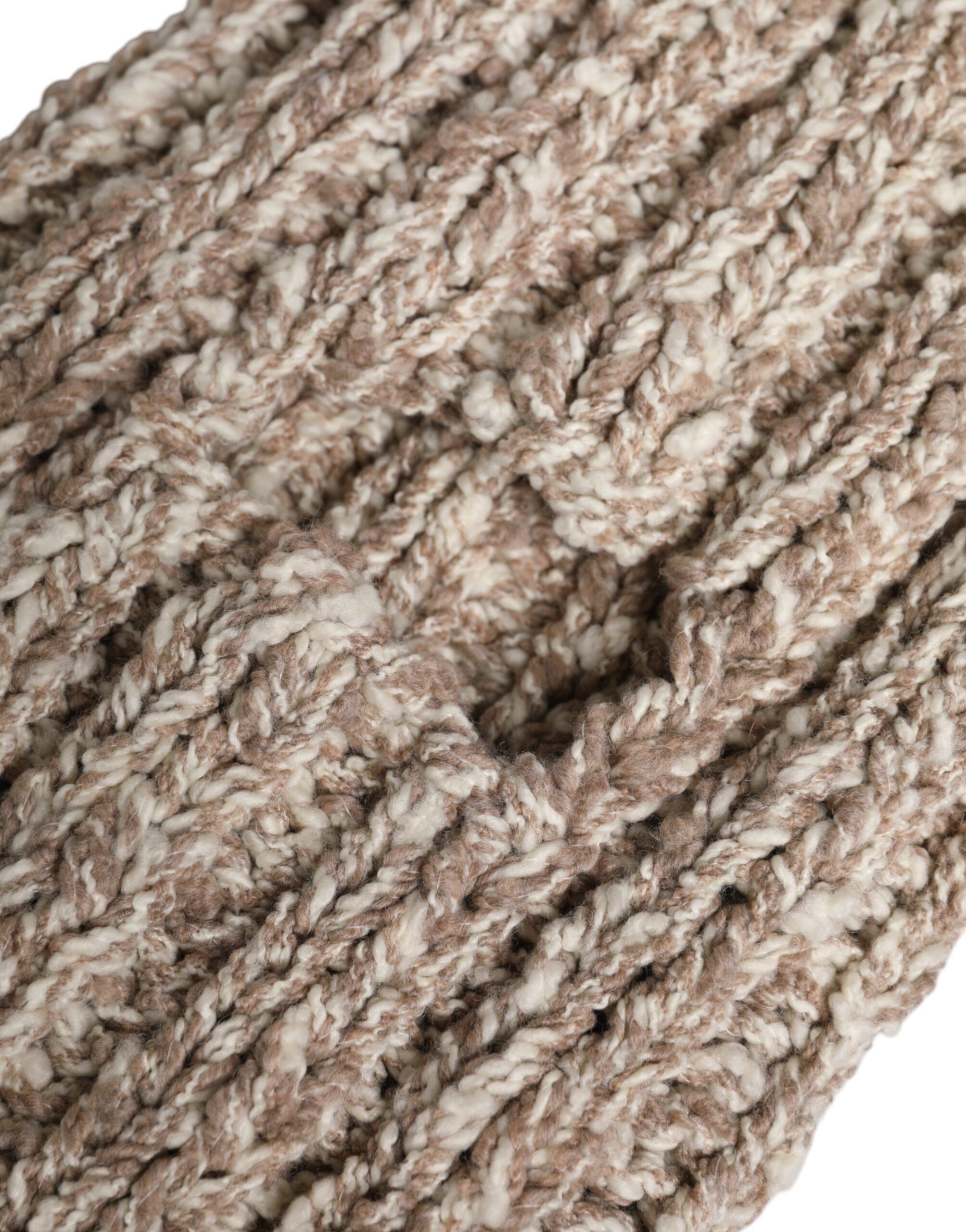 Dolce & Gabbana Beige Wool Knitted Ski Mask Balaclava Men's Hat Size ONE SIZE - 4 Thumbnail