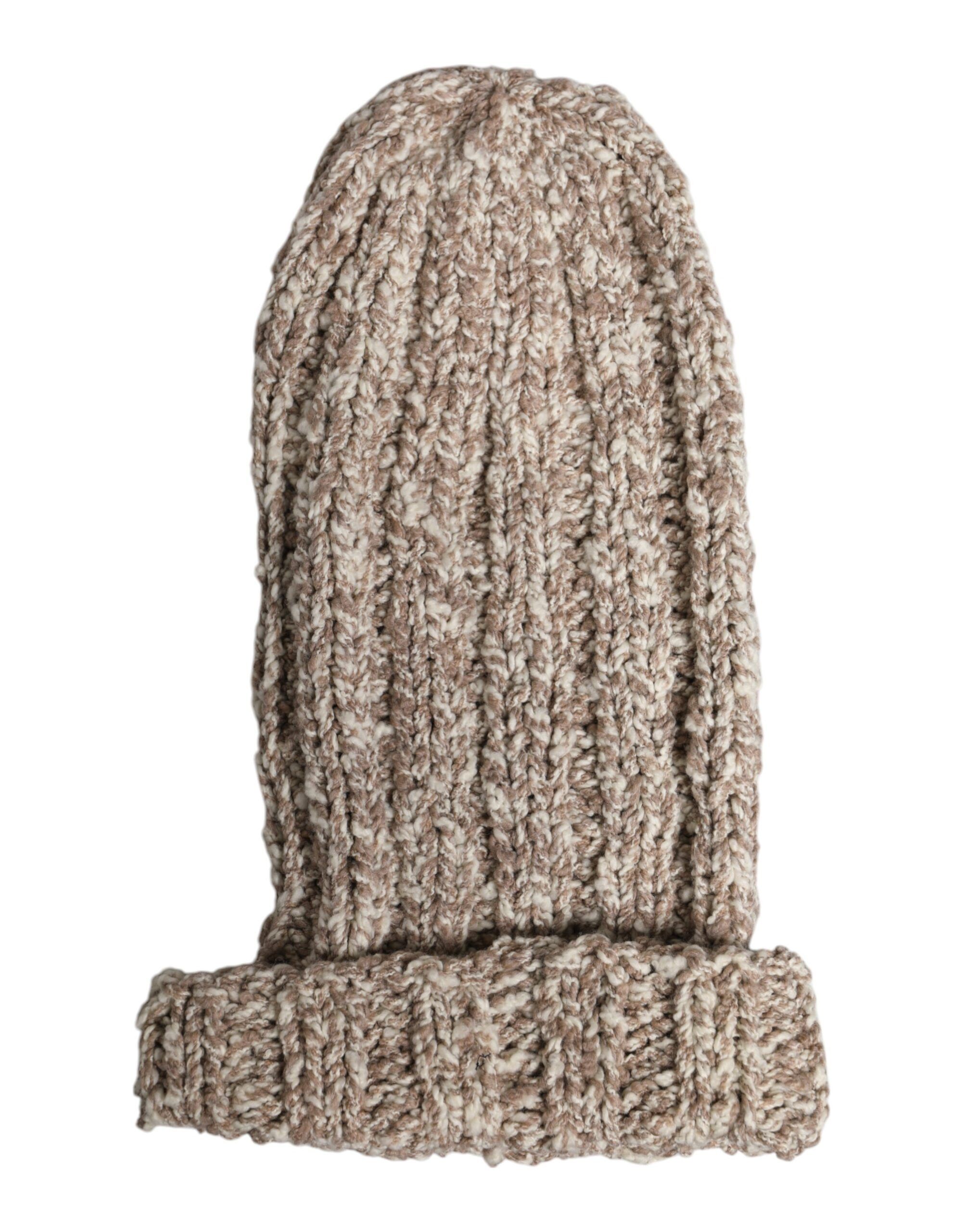 Dolce & Gabbana Beige Wool Knitted Ski Mask Balaclava Men's Hat Size ONE SIZE - 2 Thumbnail