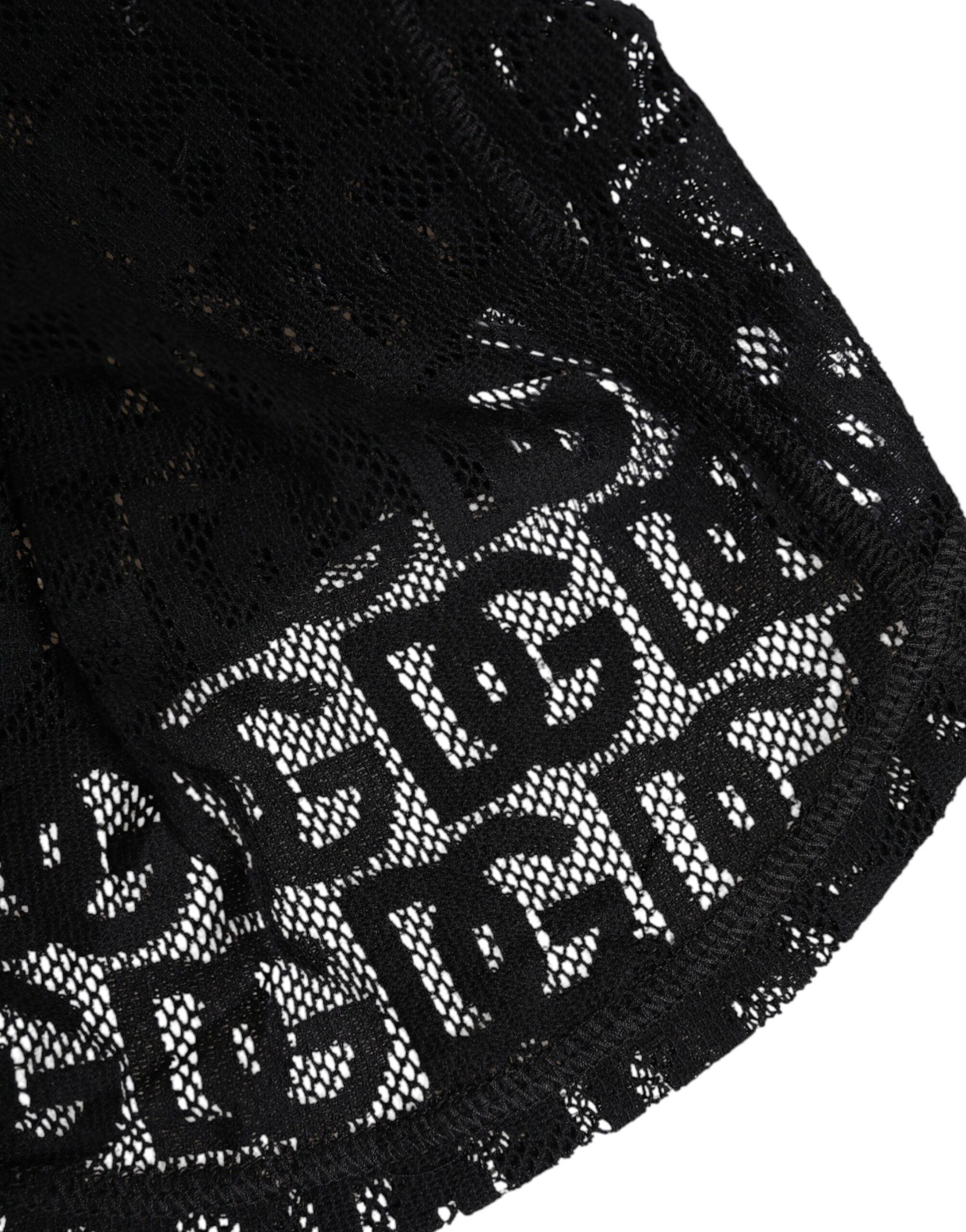 Dolce & Gabbana Black Logo Mesh Cotton Ski Mask Balaclava Men's Hat Size ONE SIZE - 5 Thumbnail