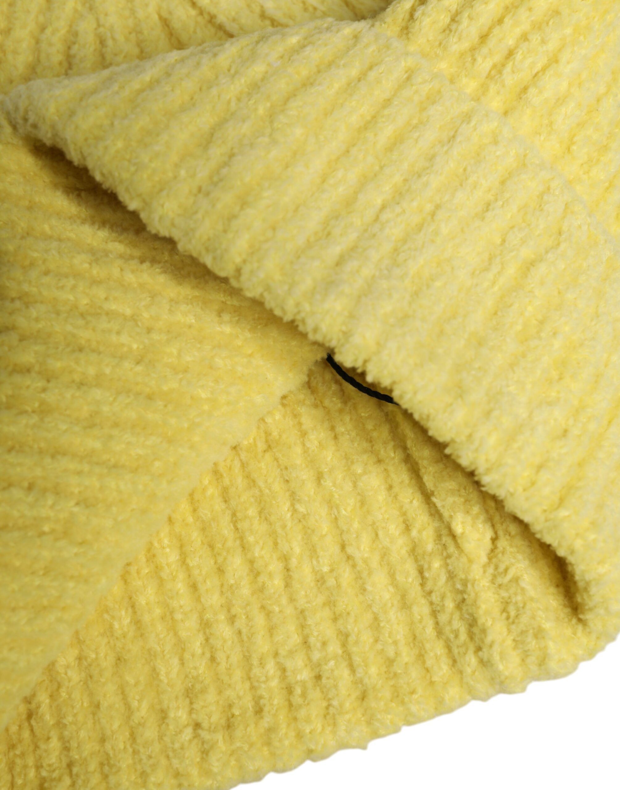 Dolce & Gabbana Yellow Cotton Knitted Winter Beanie Men's Hat Size ONE SIZE - 3 Thumbnail