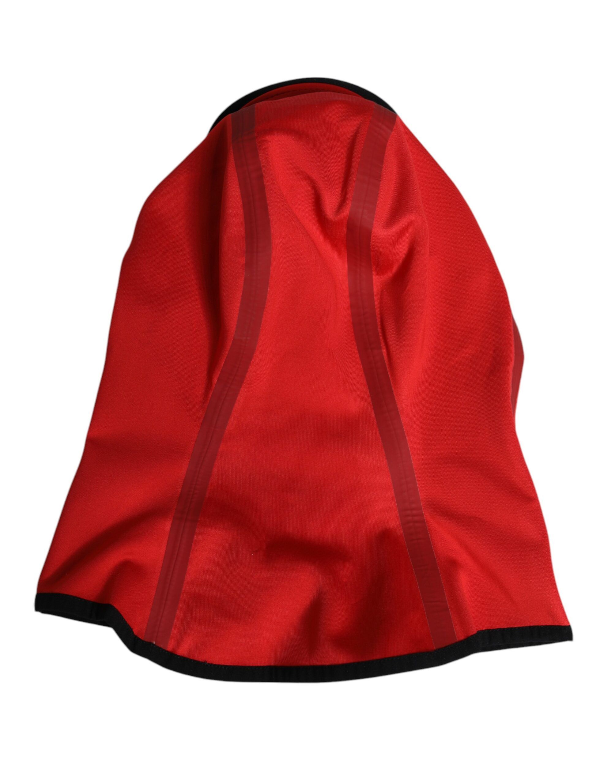 Dolce & Gabbana Red Logo Polyester Wide Brim Balaclava Men's Hat Size ONE SIZE - 3 Thumbnail